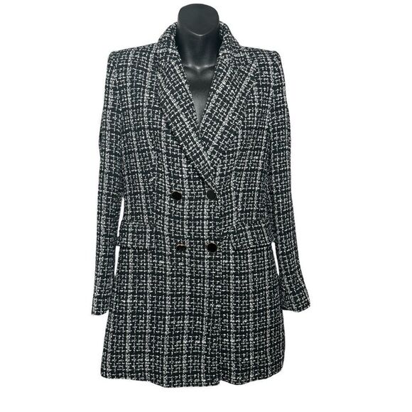 NEW Zara plaid tweed blazer - Picture 2 of 13